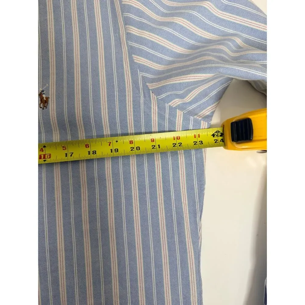 Polo Ralph Lauren Classic Fit Striped Oxford Shirt Size M Cotton